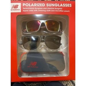 New Balance Polarized Performance & Lifestyle Sunglasses, 2-Pack & Case (SUNRED)